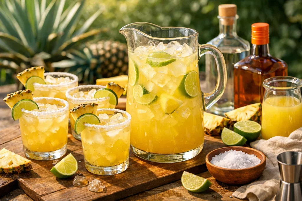 Best Pineapple Margarita Recipe with Sweet-Tart Tropical Flavor 4 Pineapple Margarita Pitcher Recipe