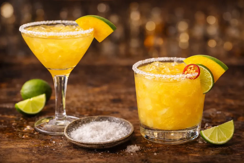 Best Mango Margarita Recipe with Fresh and Frozen Options 4 presentation tip of mango margarita